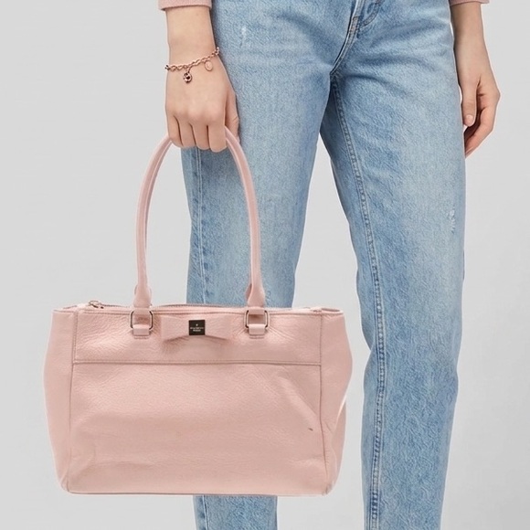 KATE SPADE Renny Drive REENA Blush Pink Pebbled Leather Tote Satchel - Picture 15 of 15